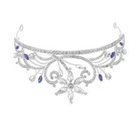 JOINPAYA Couronne de Bal en Alliage Cristaux Scintillants, Tiare de Noël Ornée de Strass, Serrage-tête Léger pour Fête, Mariage et Enterrement de Vie de Jeune Fille, Accessoire Cheveux