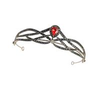 JOINPAYA Couronne de Mariage Accessoire de Robe Élégant pour et Danses en Alliage de Zinc et Cristaux Rouge Confortable et Scintillante pour Femmes et Filles