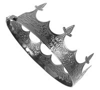 JOINPAYA Couronne en Métal Réglable pour Homme Accessoire de Coiffure Décoratif Noir Mat Couronne de Costume pour Cosplay Fête et Mariage Légère et Résistante