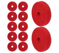 JOINPAYA Coussinet en Feutre de Cymbale Double Couche Rouge Lot de 12 36 MM pour Batterie Accessoires Adaptés à Divers Styles et Configurations de Percussion Live