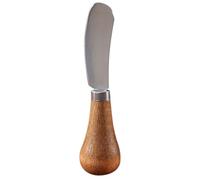 JOINPAYA Couteau à Fromage Inox et Manche Bois, Spatule à Beurre Portable, Outil de Coupe Pratique pour Tartines et Confitures, Ustensile la Cuisine Petit Grattoir, pour Fromage à Pâte