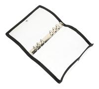 JOINPAYA Couverture de Classeur A6 en PVC Transparent Bordure Noire Pailletée Étui Rigide pour Cahier à Feuilles Mobiles Protège-Cahier Scolaire Esthétique pour Collège Mini-Classeur