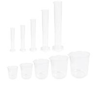 JOINPAYA Cylindre Gradué en Plastique, Bécher Échelle, Base Stable, Mélange de Précision, Lot de Set, pour Universités et Écoles D'infirmières, Outils de Mesure de Laboratoire