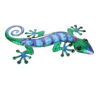 JOINPAYA Décoration Murale Gecko Métal Sculpture Murale Reptile et Créative pour Jardin Entrée et Intérieur Ornement Art Mural Original