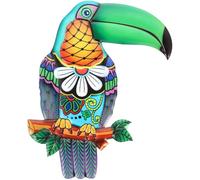 JOINPAYA Décoration Murale Toucan en Fer, à Suspendre 3d, Style Réaliste | Usage Intérieur et Extérieur, Motif Oiseau Simulé, Format Mural à Suspendre, pour Jardin et Fête