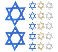 JOINPAYA Décorations de Table Hanoukka Non Tissées 50 Pièces Étoiles à Six Branches Dorées Paillettes Confettis Fête Centre de Table Fête Juive