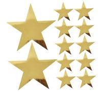 JOINPAYA Décorations Étoiles en Papier Doré 12 Pièces pour Décoration Murale de Mariage et Anniversaire Guirlande et Découpes Paillettes