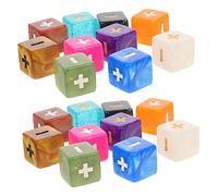 JOINPAYA Dés Éducatifs Mathématiques 20 Pièces pour Garçon Et Filles Apprentissage des Signes Mathématiques Matériau Acrylique Jeu De Comptage Classe Et l'enseignement à
