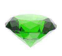 JOINPAYA Diamant en Cristal de Verre Transparent 6 Cm Vert Décoratif pour Centre de Table Mariage Fête, Ornement Strass Verre Élégant et Faux Diamant Cristal Polyvalent