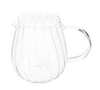 JOINPAYA Distributeur de Thé en Verre 300 Ml Rayé, Tasse à Lait Domestique Multifonctionnelle, Gobelet à Boire Transparent pour Thé et Lait, Usage Quotidien Cuisine et Restauration