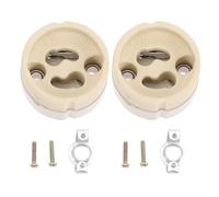JOINPAYA Douille en Céramique Blanche Gu10 Gz10 Support Résistant la Chaleur pour Luminaire Plafond et Chandelier, Lot de 2 Pièces
