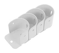 JOINPAYA Douille pour Barre Porte-Serviettes 4 pièces en Acier Inoxydable Blanc, Support de Montage Simple pour Tringle de et Placard à la Maison