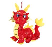 JOINPAYA Dragon Rouge et Or Mascotte Traditionnelle Nouvel an Chinois Décoration Festive Doux et