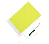 JOINPAYA Drapeau Arbitre Drapeau Assistant Arbitre Jaune Acier Inoxydable et Pongé Haute Visibilité Poignée Confortable Léger Volley-ball et Basket-ball Courses de Chevaux et Marathons