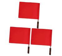 JOINPAYA Drapeaux D'arbitre Portatifs Pour Match De Football, Lot De 3 Pièces Rouges, Tissu Léger Et Haute Visibilité, Équipe Sportive Pour Athlétisme Et Compétitions En Extérieur
