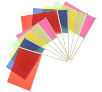 JOINPAYA Drapeaux de Marquage de Terrain en Bois Lot de 10 Hampe Facile à Enfoncer pour Pelouse, Réseaux Souterrains et Jardinage