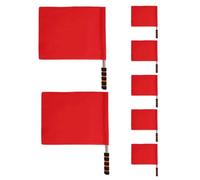 JOINPAYA Drapeaux Rouges D'arbitre pour Tournois Professionnels et Événements Communautaires Dimensions Standardisées et Tige en Acier Inoxydable Set de 7 Poignée en Éponge