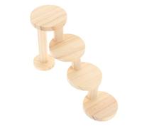 JOINPAYA Échelle pour Animaux De Compagnie Bois à Quatre Niveaux Jouet Décoratif pour Hamster Accessoire Naturel pour Chinchilla