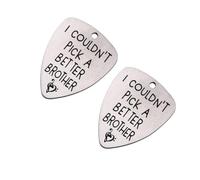 JOINPAYA Éclats de Plectre en Acier Titane Argenté 2pcs, Médiator de Guitare Léger et Portable, Accessoire pour Guitare Électrique et Acoustique