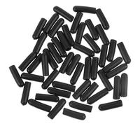 JOINPAYA Embouts de Cordon Réutilisables en Plastique Souple Noir 6X22 MM Lot de 50 Pièces Bloque-Cordon à Ressort Pratique pour Vêtements Paquet et Accessoires de Sport