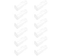 JOINPAYA Embouts de Tringle pour Stores Verticaux 12 Pcs en PVC Robuste Transparent, Poignées D’extrémité pour Tringles à Lamelles, Accessoires pour Remplacement, Usage Intérieur Fenêtre