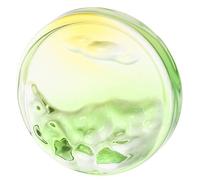 JOINPAYA Encrier en Verre Rond Multifonction Porte-Pinceaux Intégré Pot à Encre pour Calligraphie Chinoise et Peinture Plateau à Encre Vert Dégradé Outil Compact pour Artistes et