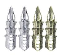 JOINPAYA Ensemble 4 Bagues Articulées en Alliage Métallique, Anneaux de Joint Flexibles pour Cosplay Halloween, Bijoux Gothiques Féminins