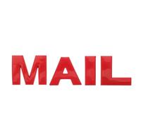 JOINPAYA Ensemble de 4 Lettres Autocollantes Rouges Rouges 3d pour Boîte aux Lettres Signalétique Adhésive Extérieure pour Identification Courrier Décoration Murale Pratique