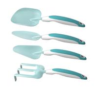JOINPAYA Ensemble De 4 Outils De Jardinage pour Enfants Râteau Outils Agricoles pour Enfants Pelles De Plantation De Fleurs Outils D'Extérieur Outils De Jardinage Pratiques