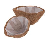 JOINPAYA Ensembles de Doublures Naturelles Lot de 2 Design Respirant Facile à Nettoyer en Fibre Végétale et Tissu Non Tissé pour Jardinières Suspendues pour Balcon et Jardinage