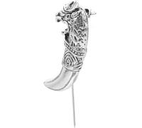 JOINPAYA Épingle Fantaisie Tête de Loup en Alliage de Zinc Argenté, Style Rétro Classique, Épingle Décorative pour Vêtements, Accessoire Élégant pour Costume et Cravate