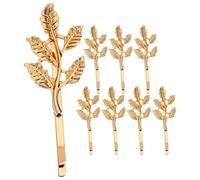 JOINPAYA Épingles à Cheveux Accessoires Élégants Légères et Confortables Lot de 8 en Alliage Forme Feuille Or pour Mariage et Rendez-