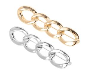 JOINPAYA Épingles à Nourrice Dorées Lot De 2 En Alliage De Zinc Chaîne Stylée, Adaptées Pour Ajuster Jupes Et Pantalons Lors D’événements Et Sorties