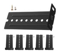 JOINPAYA Équerre de Fixation Rail Coulissant Bruit pour Clavier en Acier Inoxydable Noir Support Robuste Kit 1 Set pour Tiroir et Meuble