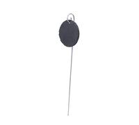 JOINPAYA Étiquette Plante Ardoise Naturelle avec Crochet Rouille pour Jardin Potager et Pots Marqueur Suspendu Rond Noir