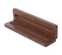 JOINPAYA Étui à Stylos en Bois de Noyer Boîte de Rangement à Clapet 1 Emplacement Format Compact Finition Bois Foncé Organisateur Vintage pour Bureau et Présent Élégant