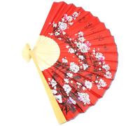 JOINPAYA Éventail Mural Pliant Chinois Décoratif 50x90 Cm, Grand Éventail Suspendu à Motif Fleur de Prunier, Décoration Murale Asiatique pour Maison, Studio Photo et Ambiance Zen