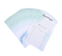 JOINPAYA Fiches de Client 50Pcs Fiches d'Enregistrement Informations Complètes Carte Documentaire Bureau Salon de Coiffure Restaurant