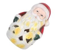 JOINPAYA Figurine Lumineuse Père Noël en Résine Réutilisable pour Décoration Festive Intérieure, Lampe de Nuit Charmante pour Fêtes de Noël et Ambiance Chaleureuse
