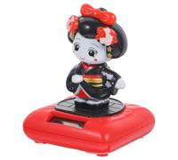 JOINPAYA Figurines Japonaises Poupée Kimono Solaire à Tête Hoctante Décoration Intérieure Voiture Danseuse Présent Souvenir Atmosphère Paisible