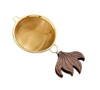 JOINPAYA Filtre à Thé Japonerie en Acier Inoxydable Filtre en Maille Fine et Manche en Noyer Passoire à Thé Accessoire Artisanal pour Infusion Maison et Bureau