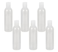 JOINPAYA Flacons de Gel Bain et Lotion 6 Pièces 250 Ml Transparent Bouchon Pompe Format Portable pour Voyage et Activités en Plein Air