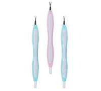 JOINPAYA Fourchette en Acier Inoxydable pour Enlever Peaux Mortes, Ensemble 3 Pièces, Outil Manucure Nail Art, Grattoir Cuticules Précis, Accessoire French Manucure Couleur Aléatoire