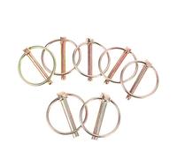 JOINPAYA Goupilles de Sécurité Remorques et Tracteurs 15 Pcs Plaqué Zinc Coloré, Goupilles Lynchage Renforcées 6x45 Mm 8x45 Mm, Épingles Verrouillage D’arbre Résistantes pour Usage