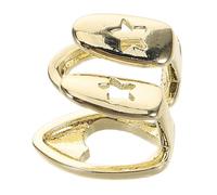 JOINPAYA Grills Dentaires Femme Bicolore Or Poli Découpe Cœur Capuchon Ajustable pour Dents Hip Hop Accessoire Quotidien pour Soirées et Look Streetwear