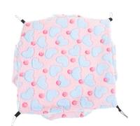 JOINPAYA Hamac Suspendu pour Hamster et Cochon d'Inde, Double Couche Chaude en Peluche Rose 34x34 Cm, Accessoire Confortable pour Petits Rongeurs, Lit Décoratif et Douillet pour Cage