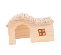 JOINPAYA Hamster Hideout Medium Wooden House for Small Pets Natural Design for Hamsters Hedgehogs and Mice Easy to Clean and Maintain Cozy Retreat