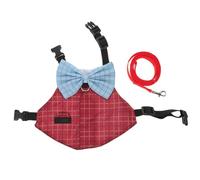JOINPAYA Harnais Lapin Costume Élégant avec Laisse Réglable Tissu Respirant et Confortable Ensemble pour Petits Animaux Adapté Aux et Hamsters