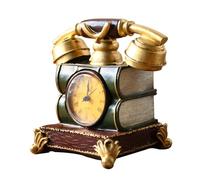 JOINPAYA Horloge Décorative en Résine Style Rétro pour Bureau et Maison, Sculpture D'horloge Téléphone Vintage, Ornement de Téléphone Créatif, Décoration Intérieure Polyvalente, Présent