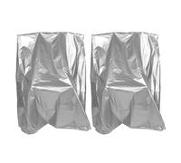 JOINPAYA Housse Imperméable pour Dévidoir de Tuyau D'arrosage Extérieur 2 Pièces en Tissu Oxford 210d Argenté 88x66x63 Cm Protection Anti-uv Anti-poussière pour Chariot de Jardin